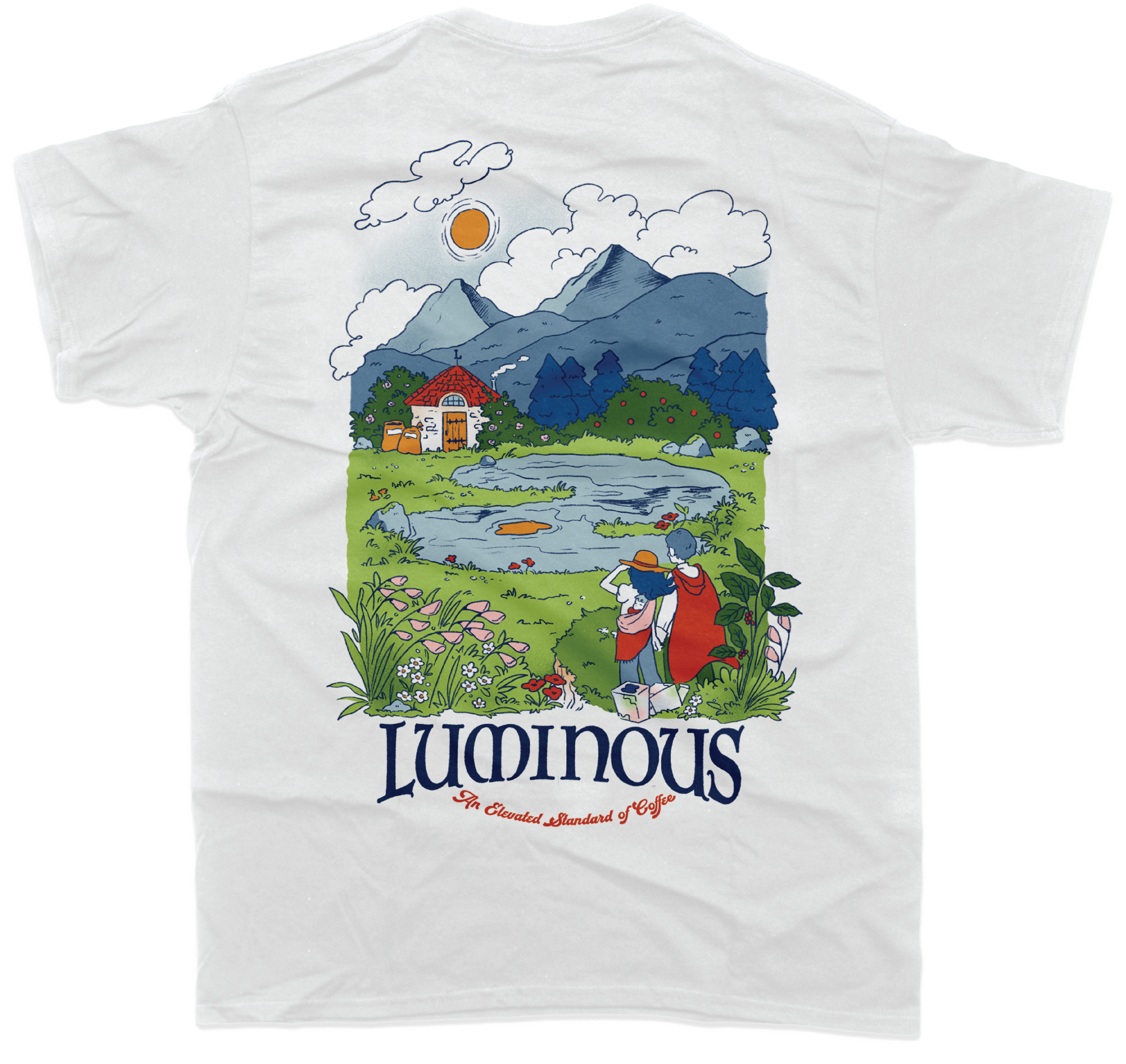 LUMI T-SHIRT WHITE - LUMINOUS COFFEE