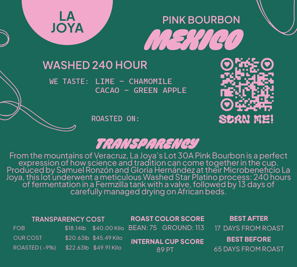 MEXICO PINK BOURBON Washed 240 HOUR