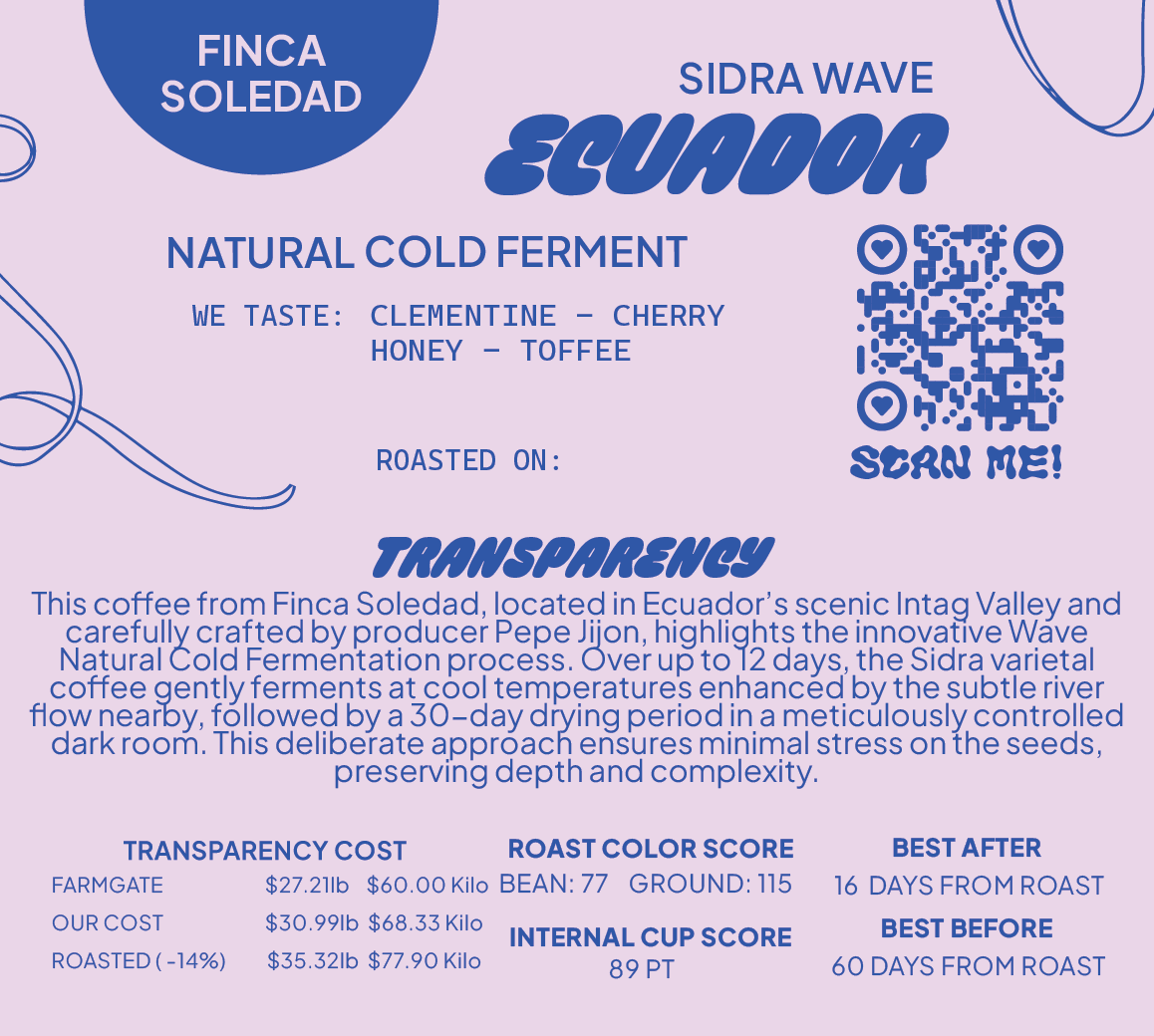 Ecuador Sidra Wave Natural Cold Ferment - Finca Soledad