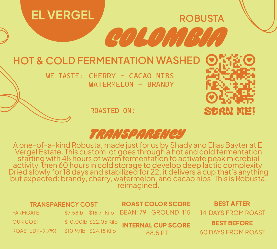 Colombia Hot & Cold Experimental Washed Robusta