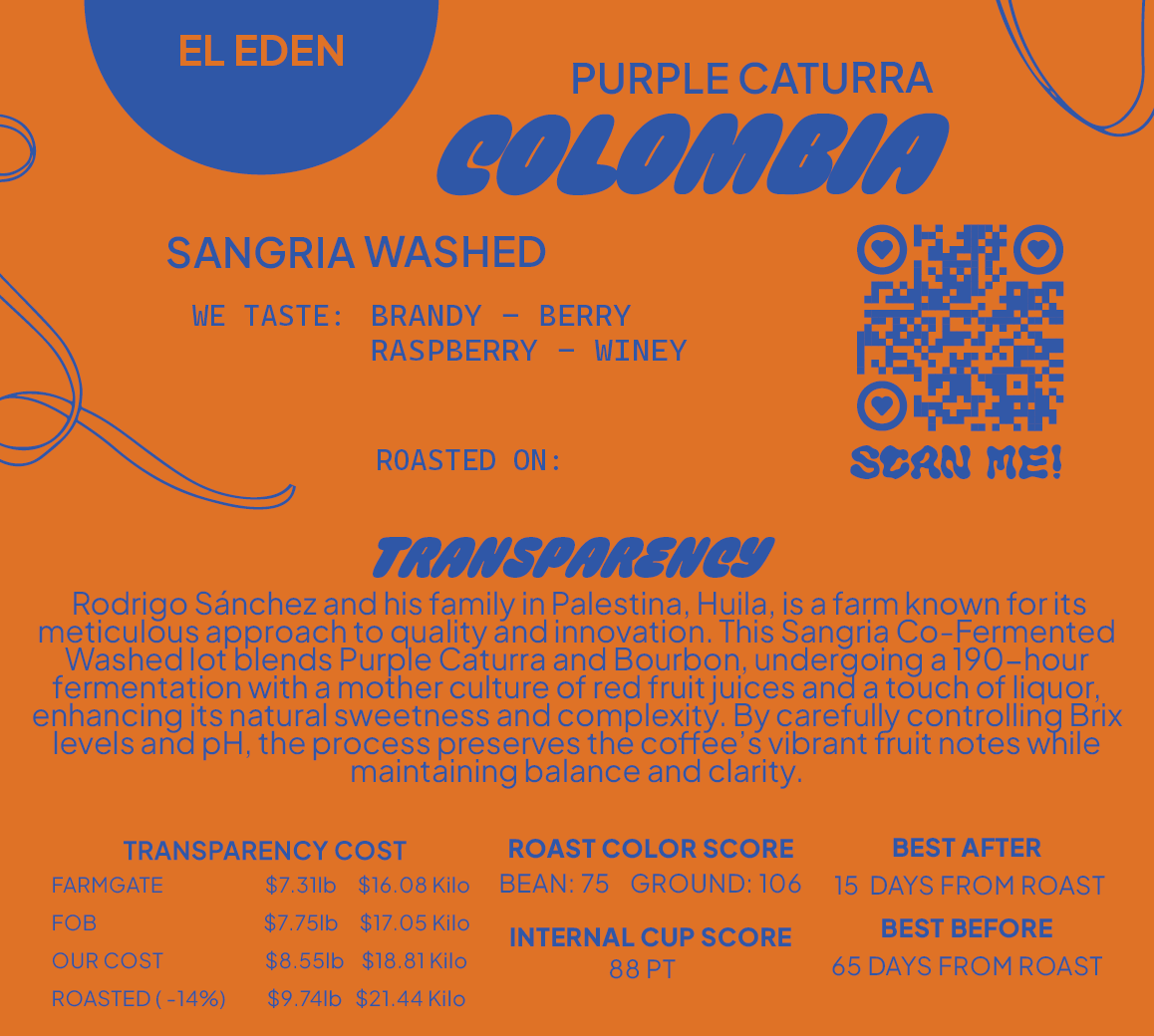 Colombia Washed Sangria Purple Caturra