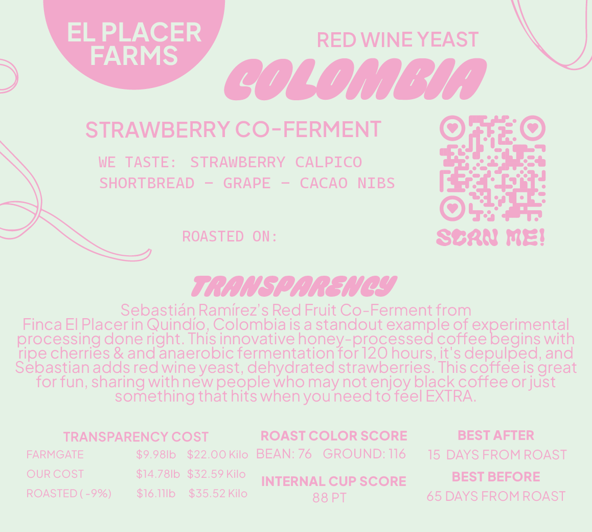 Colombia Red Wine Yeast Strawberry Co-Ferment