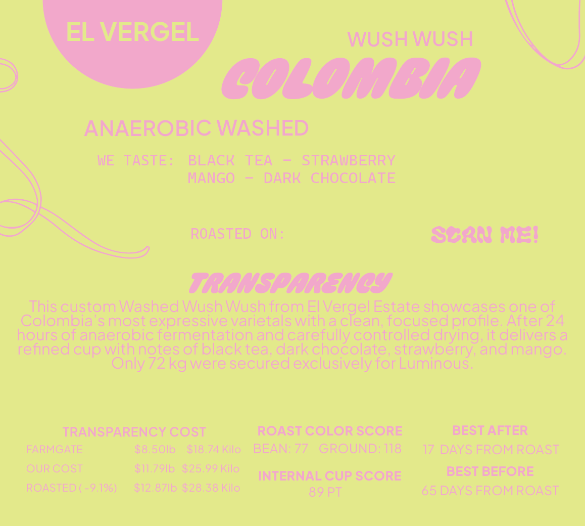 Colombia Anaerobic Washed Wush Wush