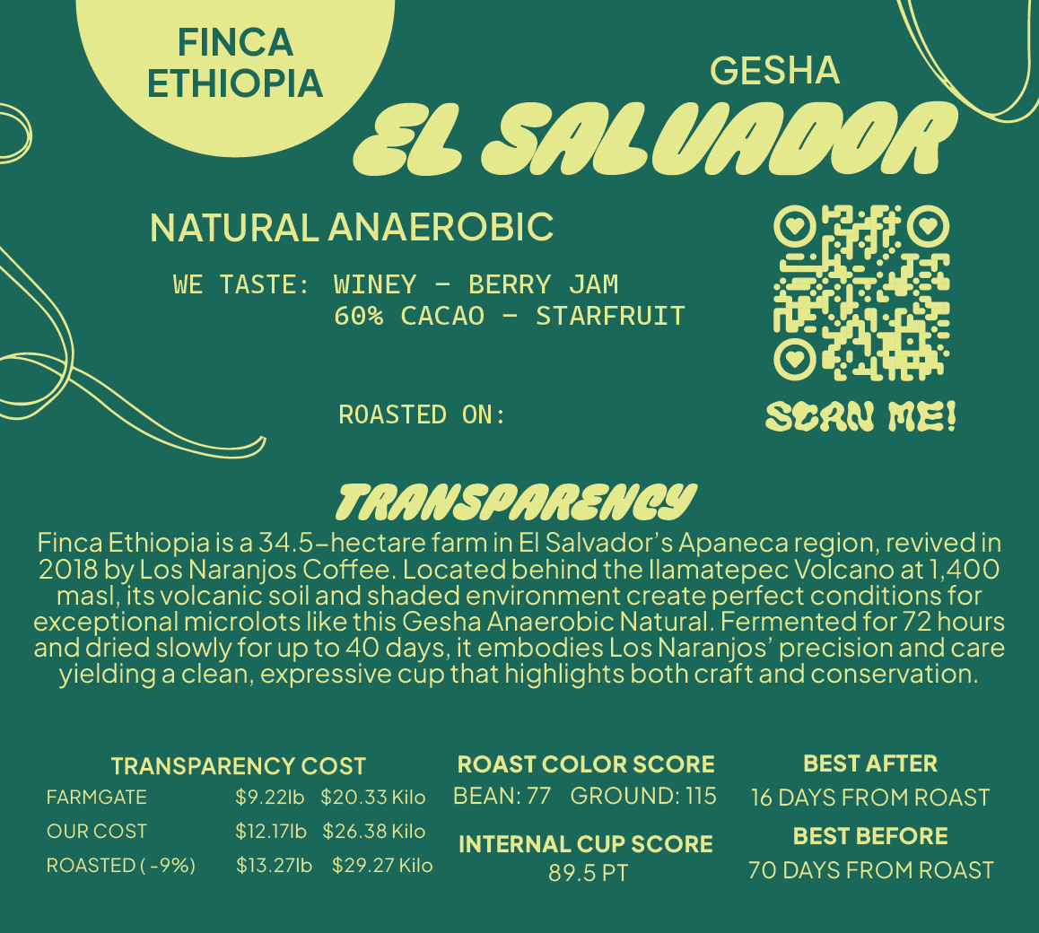 EL SALVADOR GESHA ANAEROBIC NATURAL