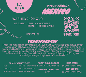 MEXICO PINK BOURBON Washed 240 HOUR