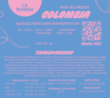 Colombia Pink Bourbon Washed Nitro