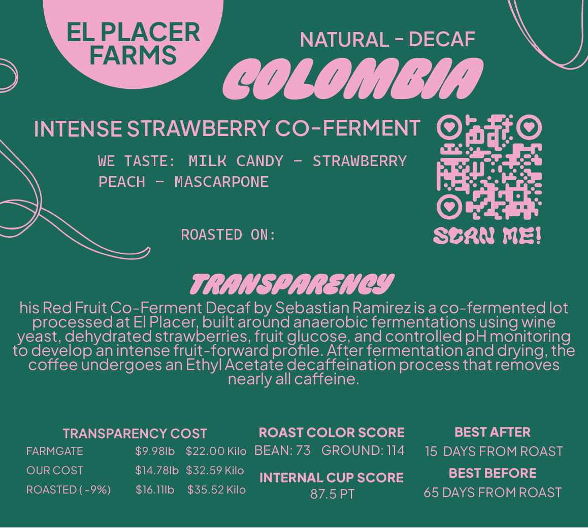 Colombia Decaf Intense Strawberry Co-Ferment
