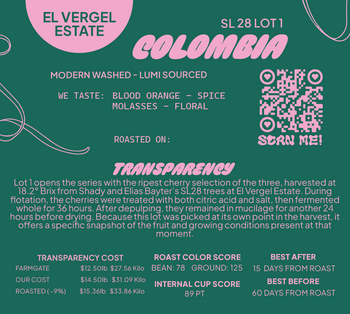 Colombia Modern Washed SL28 LOT 1