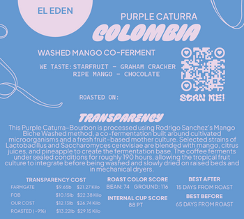 Colombia Washed Mango Purple Caturra Co-Ferment