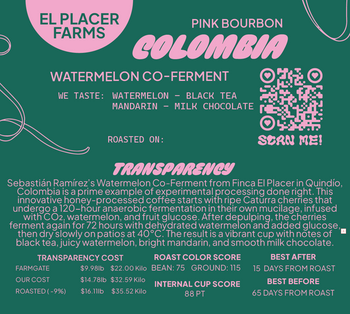 Colombia Pink Bourbon Watermelon Co-Ferment