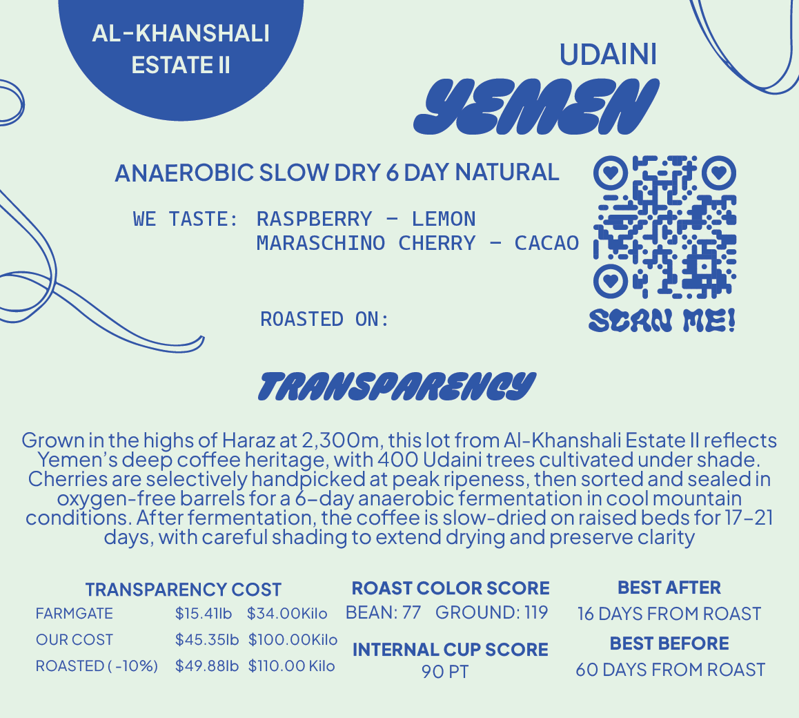 Yemen Anaerobic Slow Dry 6 Day Natural Al-Khanshali Estate II